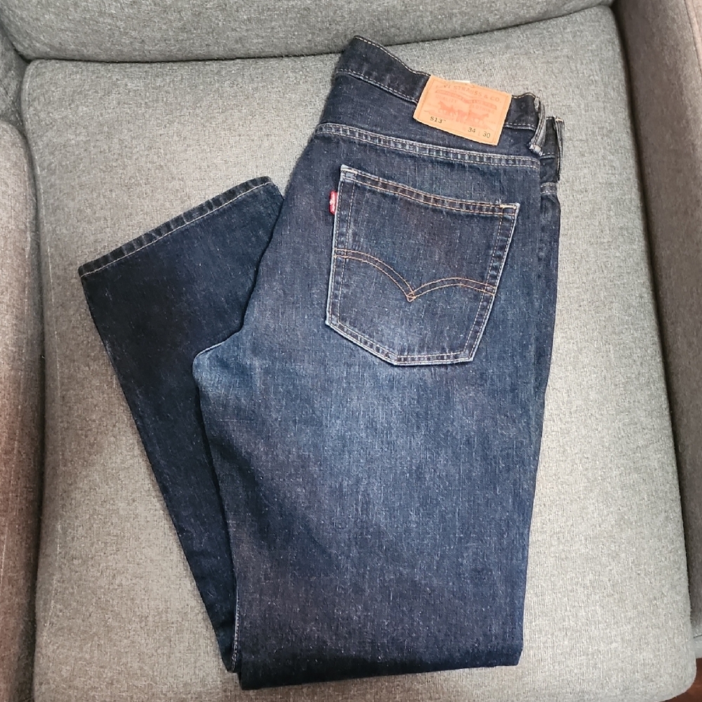 Levi's Men's Dark Indigo Straight Jeans